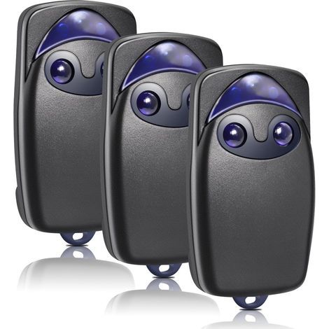 Télécommande de porte 3 pièces, télécommande de porte de garage 433,92 MHz compatible avec Flo2r-s, FLOXIR FLOXIR FLOX2R OXYGÈNE OX2, 2 canaux (1/5)