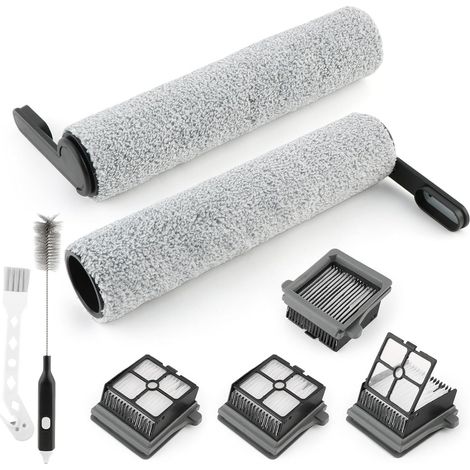 Pour Tineco Floor One S7 Pro(Version 1) Rouleau De Brosse De Rechange Pour Tineco Floor One S6 Filtre HEPA Accessoires Aspirateur avec 2 Brosse à Rouleau,4 Filtre HEPA (1/5)