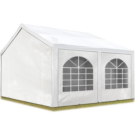 TOOLPORT 3x5 m Excellent Marquee with strong PE 450 N tarpaulin, Party Tent with fully galvanised & bolted steelframe white (1/5)