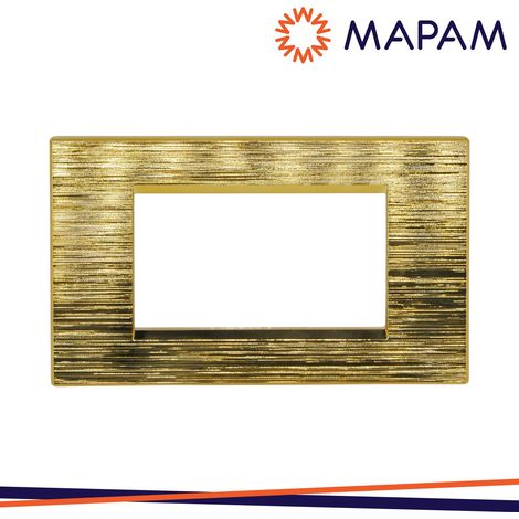PLACCA TECNOPOLIMERO SPAZZOLATO 8004SL-5 T1-ART 4P ORO (1/2)