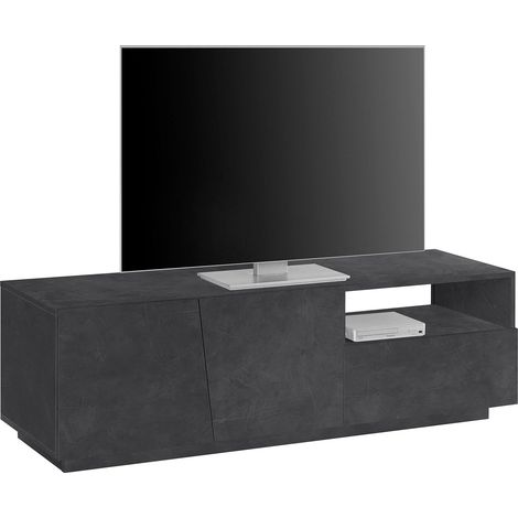 Mobile TV 2 Ante 1 Cassetto 150x43x46 cm Vega Ardesia (1/4)