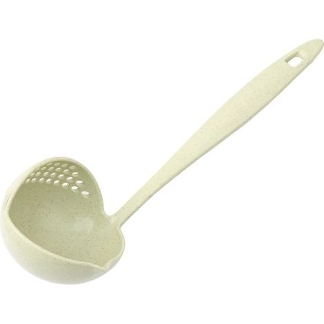 Louche à soupe 28cm avec filtre écologique – Égouttage parfait pour bouillon et légumes (1/5)