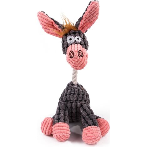 Jouet pour chien en peluche sonore, résistant à l'usure, idéal pour le dressage - Doudou en velours côtelé (1/5)