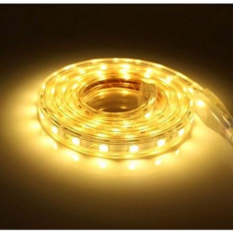LED Streifenbeleuchtung 2 m LED Streifenbeleuchtung Sehr helle LED Streifenbeleuchtung 220 V Wasserdicht (IP65) Warmweiß (1/5)