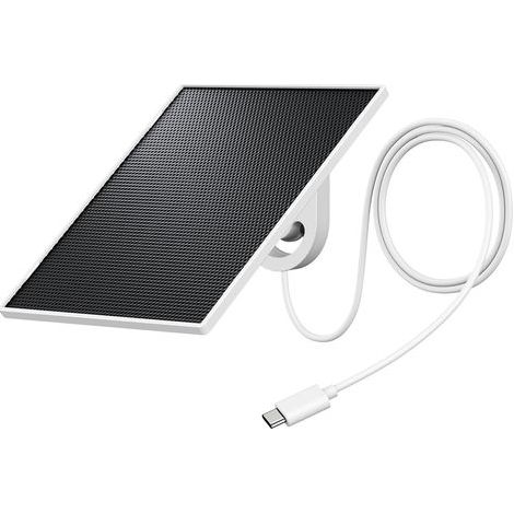 1 Panneau Solaire 3W, Câble USB-C 2M, IP65, Support Inclinable, Pour Caméra Surveillance Extérieure (1/5)