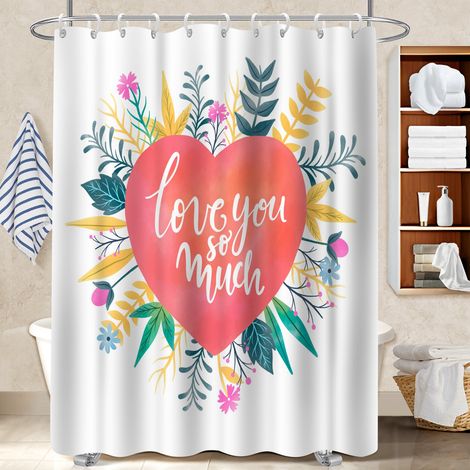 Rideau polyester pour douche 180x180 décoratif rideau imperméable pour une petite salle de bain (1/5)