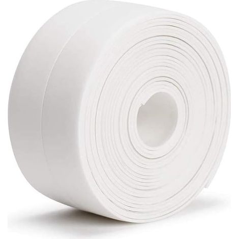 [MAI UTILIZZATO]Nastro impermeabile Nastro autoadesivo Nastro impermeabile per bagno e cucina Nastro sigillante impermeabile e resistente alla muffa per angolo vasca o bordo WC (320x3,8 cm) (1/3)