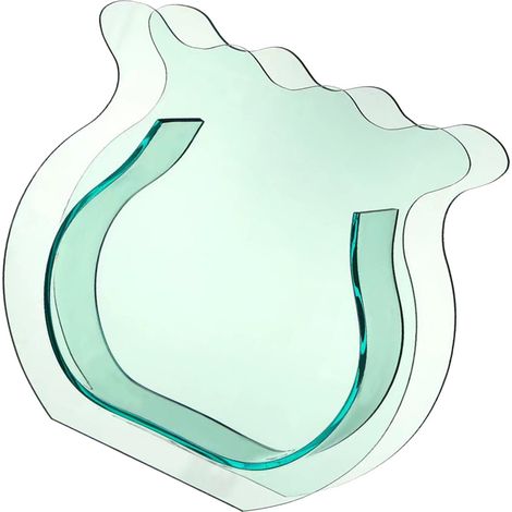 Bocal Poisson Vase Transparent Acrylique Épaissi Lisse Simple Moderne Petit Aquarium pour Maison Bureau Dortoir Vert Transparent (1/5)