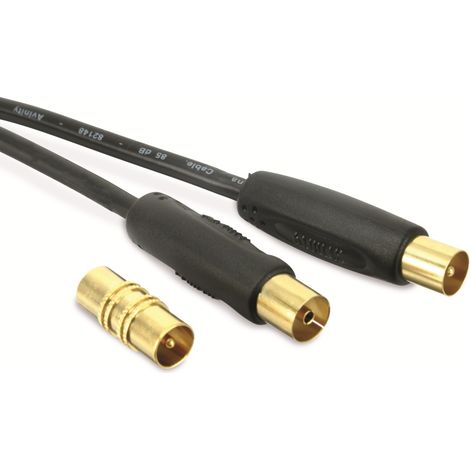 AVINITY Antennenanschlusskabel mit Koaxadapter, 85 dB, 1,5 m