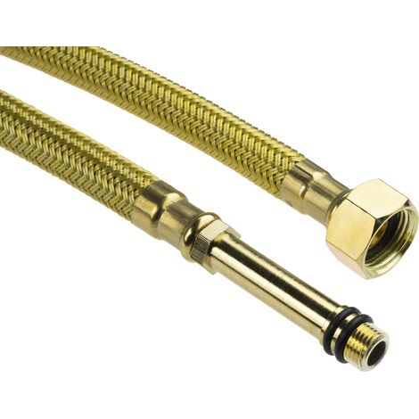Tuyau de raccordement pour robinets de comptoir 40 cm doré