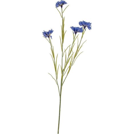 Cornflower Stem Artificial Flower - Plastic - L20 x W20 x H77 cm - Blue