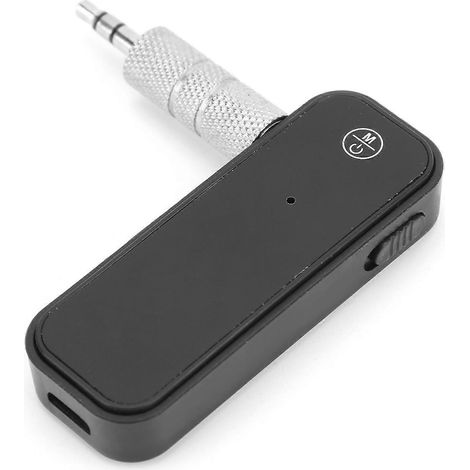 Bluetooth 5.0 AUX-Adapter 2-in-1 mit 4 Stunden Akkulaufzeit, Musikempfänger für Auto, Kopfhörer und Freisprechfunktion