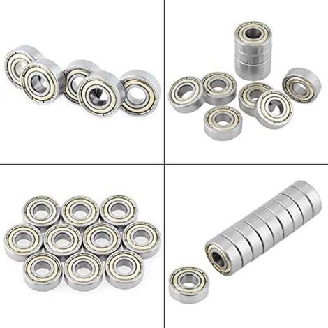 10 Pieces Ball Bearing 696ZZ Stainless Steel 440C 6x15x5 mm (1/4)