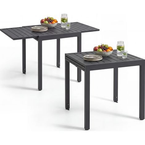 Table de jardin en aluminium Campos, extensible, réglable hauteur - (1/5)