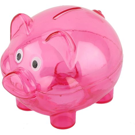 Tirelire cochon mignonne et colorée, cadeau d'anniversaire, jouet tirelire cochon (rose) (1/5)