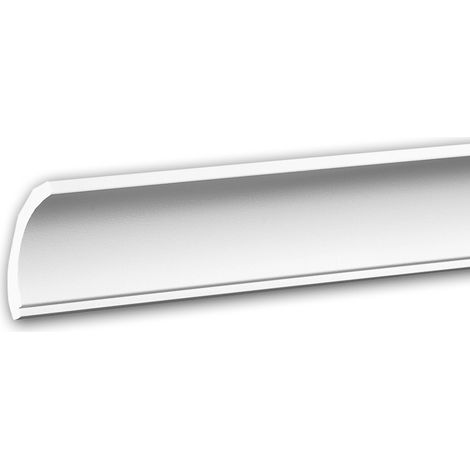 Eckleiste PROFHOME 650172 Stuckleiste Zierleiste stoßfest Modernes Design weiß 2 m