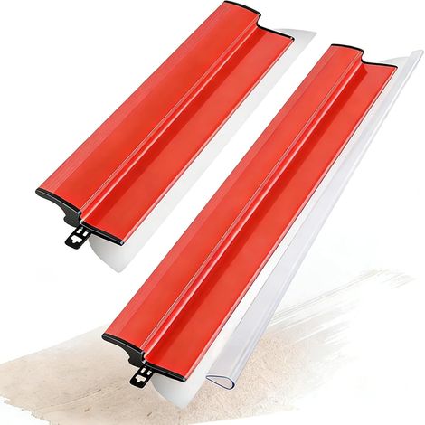 Lame à joint placo 80cm+40cm acier Set pour enduit de grandes surfaces, 2 lames incluses, poignée ergonomique, outil de lissage pour plaques de plâtre (1/5)