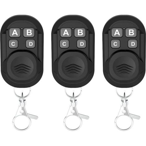 Lot de 3 télécommandes universelles sans fil pour porte de garage 433 MHz (1/5)