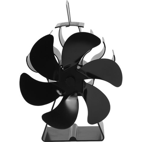 Jeffergarden 6-Blade Fireplace Stove Fan, Silent, High Temperature Resistant, Heat Powered for Wood Stoves (1/5)
