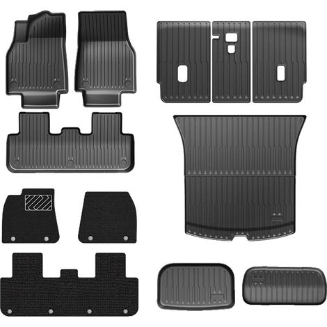 Autofußmatten, wasserdicht, rutschfestes Design, Doppelschicht 12PCS (1/2)
