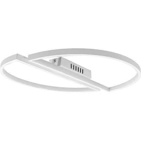 Plafonnier LED moderne et épuré, lampe décorative demi-dôme pour salon, lumière blanche, 185-265 V CA (1/5)
