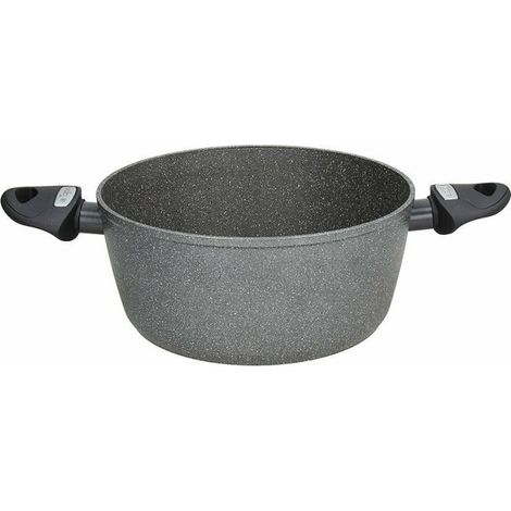 Cazuela con 2 asas, diámetro 24 cm, Tognana Mythos Gris Mármol para la cocina.