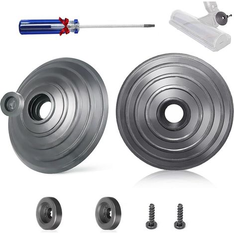 Ruote di ricambio per Dyson V6 V7 V8 V10 V12 DC58 DC59 DC62 DC72 DC74 SV10 SSV12 SV20, accessori per testine di aspirapolvere a trasmissione diretta 35W 50W, 2 ruote + 2 viti + 2 fissaggi + cacciavite