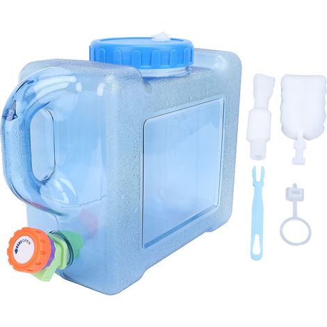 Ortviai Réservoir d’eau vertical 5 L pour camping-car – PC alimentaire transparent avec robinet