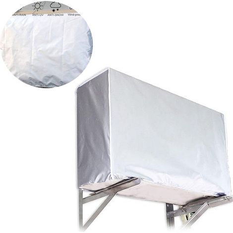 Housse de protection pour climatiseur - Housse pour unité extérieure - Housse imperméable - Convient aux climatiseurs 1,5 P, 2 P et 3 P - 100 x 41 x 80 cm - Protection solaire (1/5)