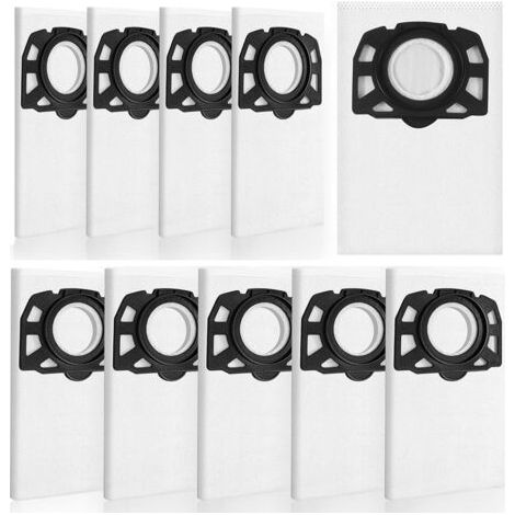 10er-Pack Staubsaugerbeutel, kompatibel mit Kärcher Staubsaugern WD2 Plus, Kärcher WD 3, WD 3 Battery, KWD 1, KWD 2, KWD 3, MV 3, SE4001, SE4002, Universal-Staubsaugerbeutel (1/5)