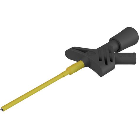 SKS Hirschmann KLEPS 1600 sw Pince crocodile de sécurité enfichable 2 mm CAT II noir X40904 (1/2)
