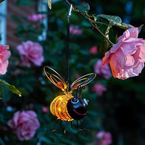 Abeille solaire lumineuse à suspendre, boite de 3 (1/3)