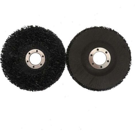 Disques de nettoyage, pour meuleuse d'angle diamètre : 125 mm, Guazhuni Lot de 2 ( noir) (1/3)