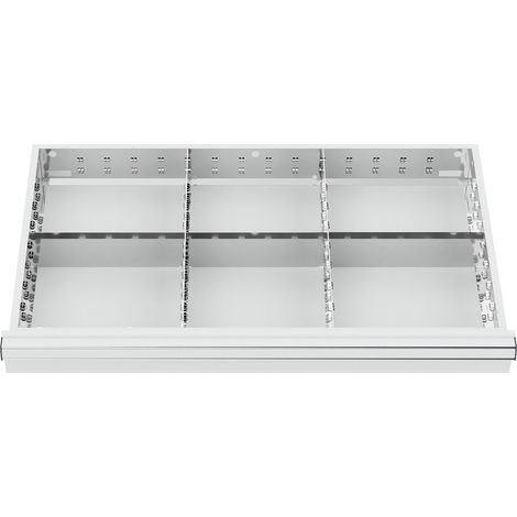 STIER Schubladeneinteilung Metalleinteilung BLH 150/175 mm Innenmaß 800x450 mm 6 Fächer