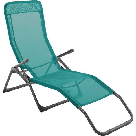 Hesperide – Transat Siesta en acier émeraude – Longueur 96cm – Largeur 60cm – Hauteur 132cm – Poids 4.83kg – Pour espaces extérieurs