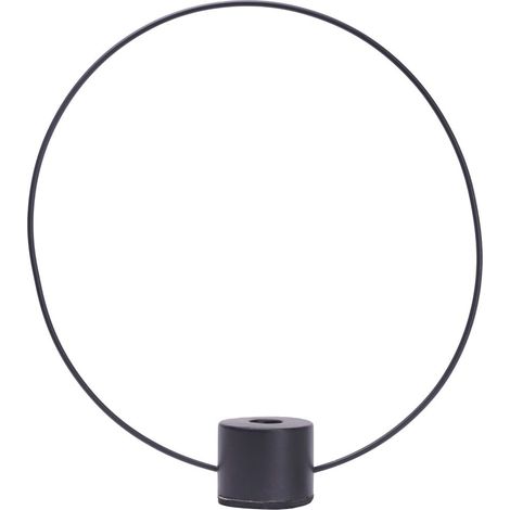 TrendLine Kerzenhalter Metall Ø 30 cm schwarz Kerzenhalter