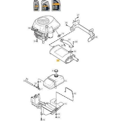 SCARICO KIT VECCHIA VILLA ORIGINALE STIGA - 387753302/1