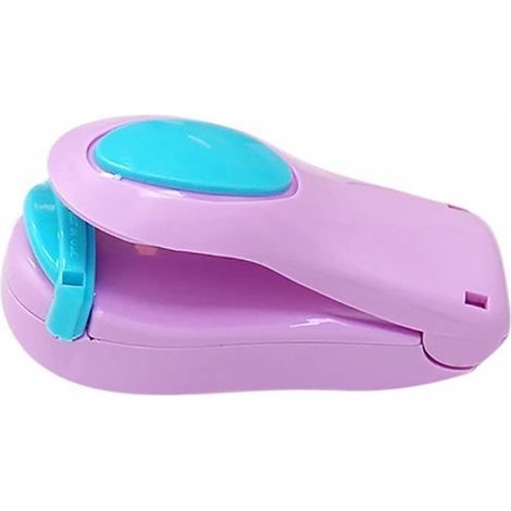(Viola) Mini Sigillatrice - Portatile - Sigillatrice termica per alimenti - Viola - Compatta - Multifunzionale (1/4)