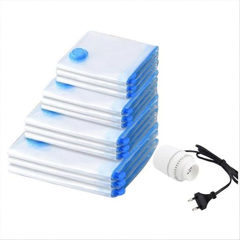 Packung mit 12 Vakuum-Aufbewahrungsbeuteln für Kleidung (europäischer Stecker) (1/5)
