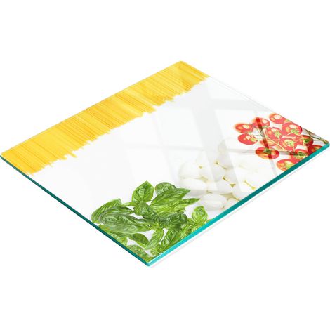 Tabla de cocina decorativa multifuncional con bandera italiana endurecida, 60x52 cm (1/5)
