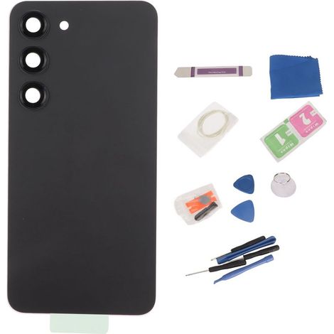 Ersatz-Rückglas für Samsung Galaxy S23, Schwarz, DIY-Set mit vorinstallierter Kameralinse, perfekte Passform (1/5)