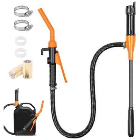 Pair Pompe à batterie portable - Pompe à carburant multifonction à piles - Pompe à siphon électrique pour transvaser l'essence, le diesel, l'eau, le carburant, jusqu'à 9 litres par minute (1/5)