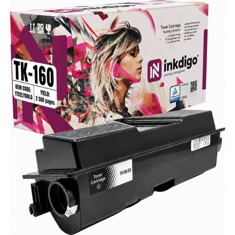 Toner Inkdigo TK160 compatibile con Kyocera ecosys P2035d P2035dn FS-1120D, certificato TÜV. (1/5)