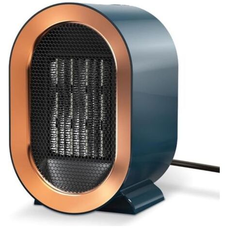 Mini radiateur électrique à économie d'énergie, radiateur soufflant électrique, chauffage d'appoint, 2 modes, convient pour le salon, la chambre, la salle de bain (bleu) (1/5)