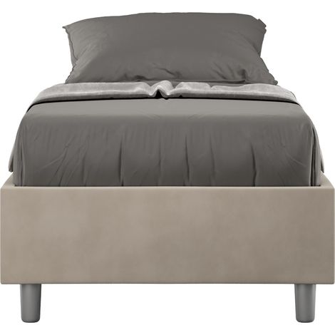 Letto Singolo Sommier 80x190 cm Senza Rete Azelia Sabbia (1/4)