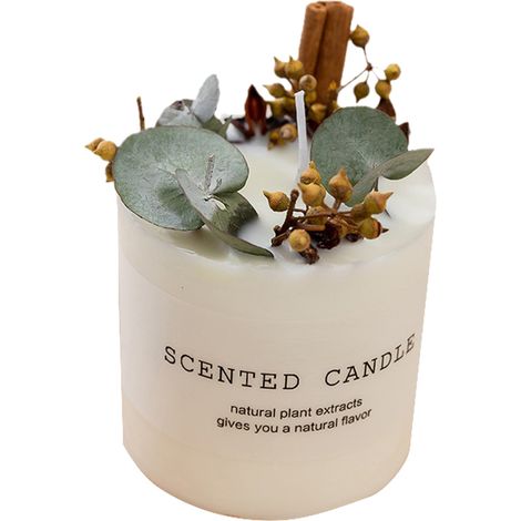 parfumée à la cire de soja fleurs séchées couvercle en verre
