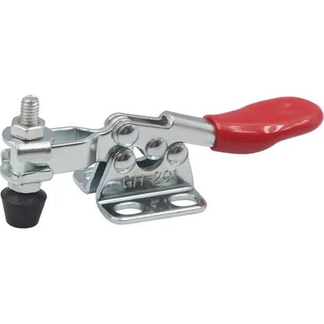 Serre-joint à levier GH-201 pour le travail du bois, inclinable horizontalement, à dégagement rapide, pour établi, capacité de 27 kg, outil de travail du bois, 1 pièce (1/5)