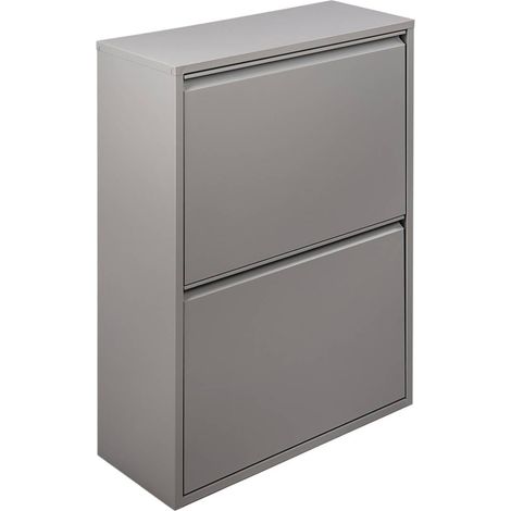 Dmora - Pattumiera AnuKhatun, Cestino portarifiuti, Bidone per raccolta differenziata, Mobile per spazzatura, 60x25 h93 cm, Grigio