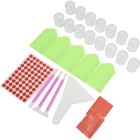 Boîte de rangement portable pour perles et strass transparente 15 compartiments (1/5)
