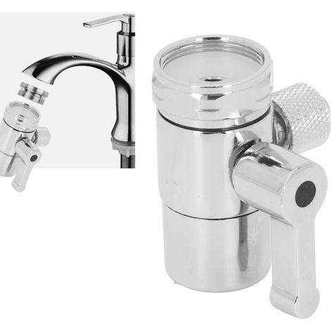 Robinet Divertisseur - Valve de Distribution pour Sink, Robinet Splitter pour Cuisine/Salle de Bain - Interface 3/8inch, Thread M22 Femelle en Brass Épais (1/5)